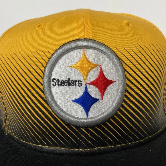 Pittsburgh Steelers New Era Dashed Lines Snapback Hat 9fifty Cap Yellow Black - Picture 2 of 10